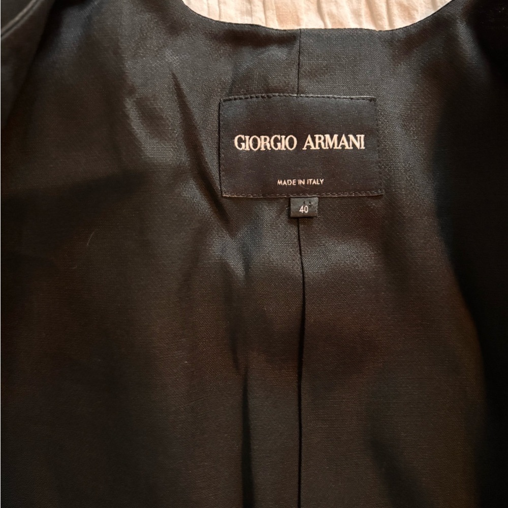 Vintage Giorgio Armani Black Blazer with White Circles - Picture 5 of 13